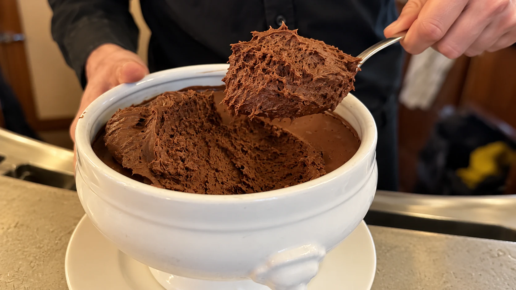 Chocolate mousse service