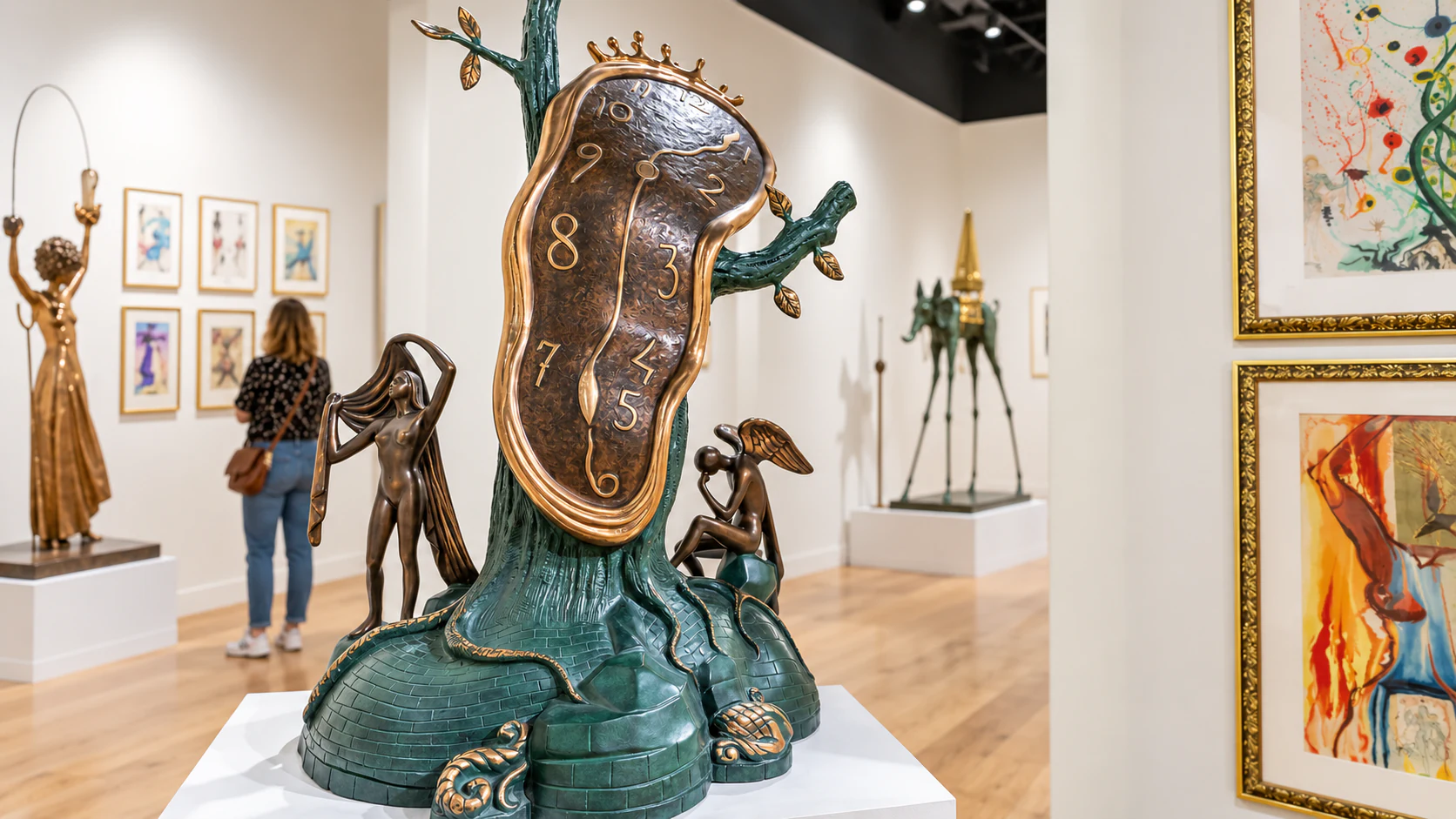 Crowned melting clock