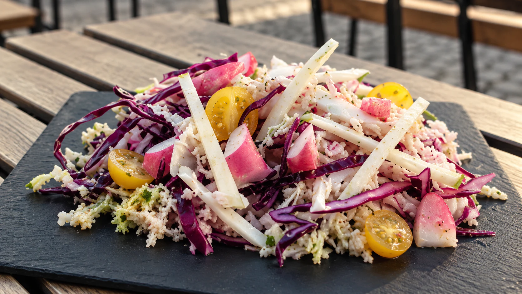 Cabbage and radish salad at KB CaféShop