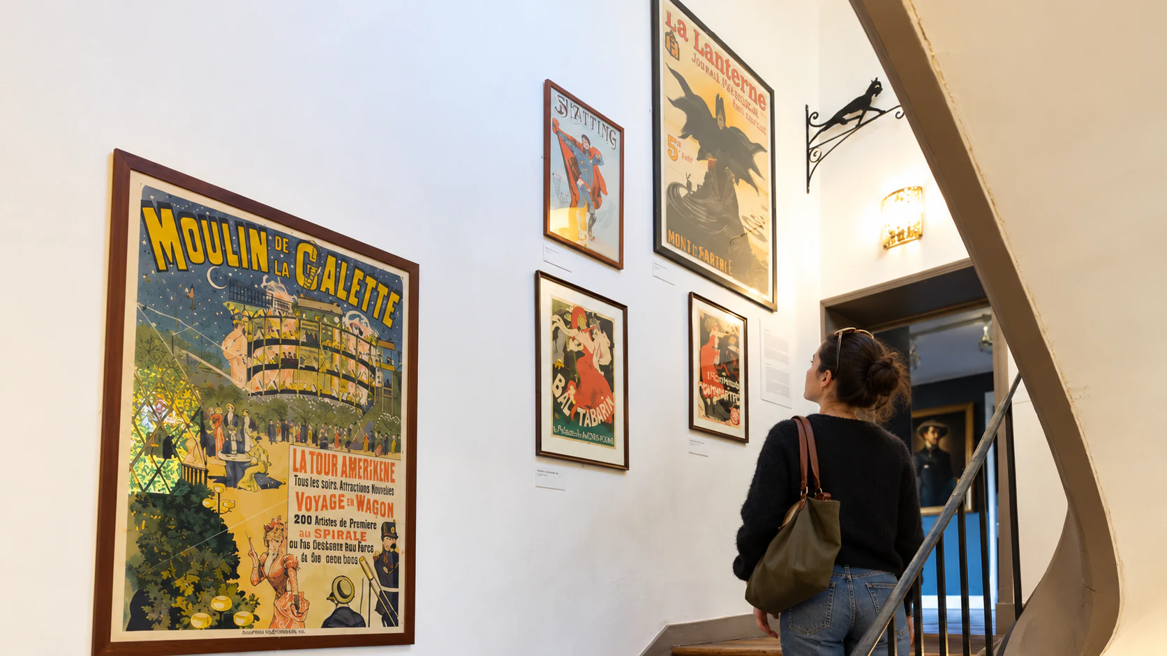 Cabaret posters on the staircase