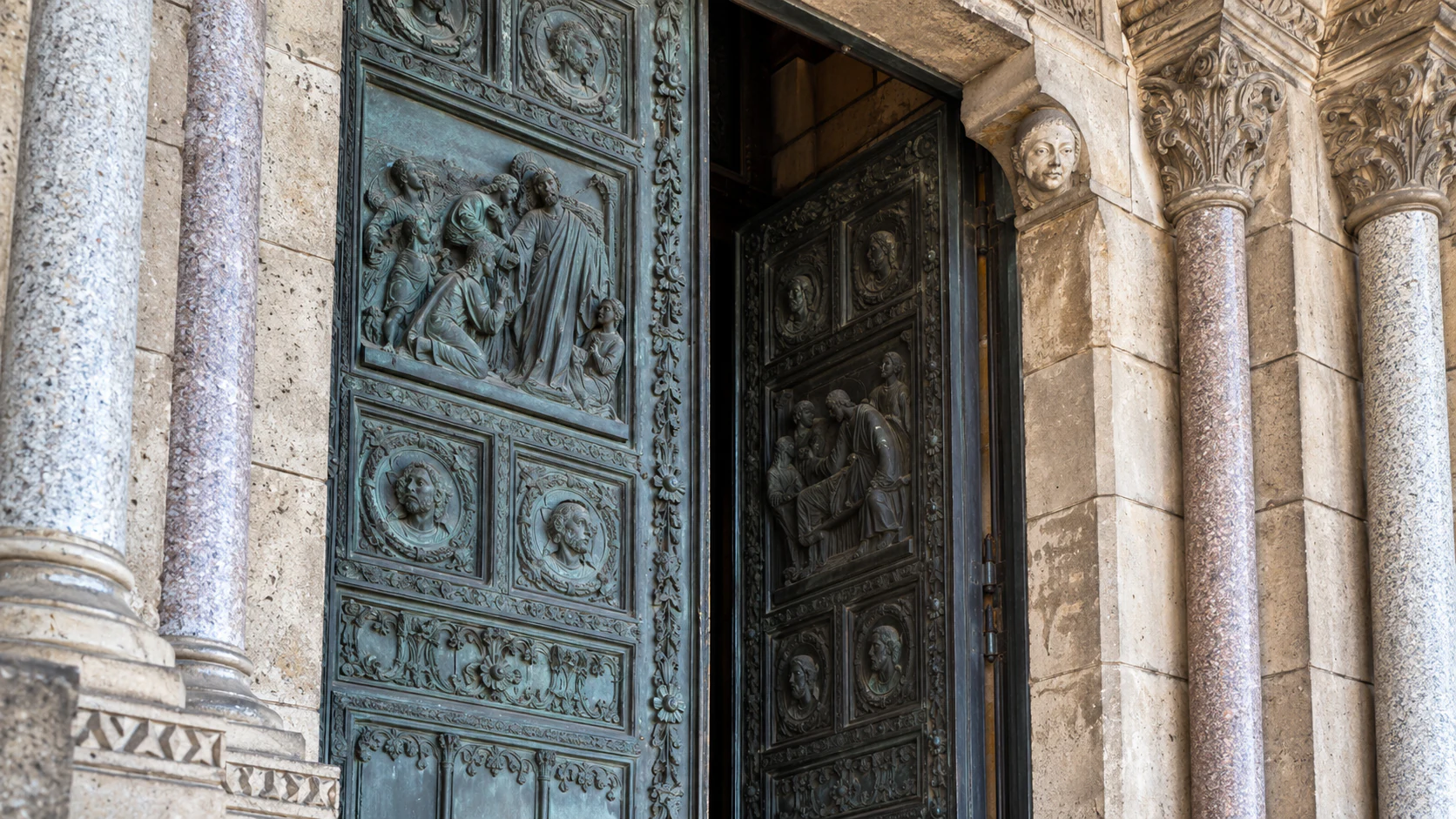 Bronze entrance door details