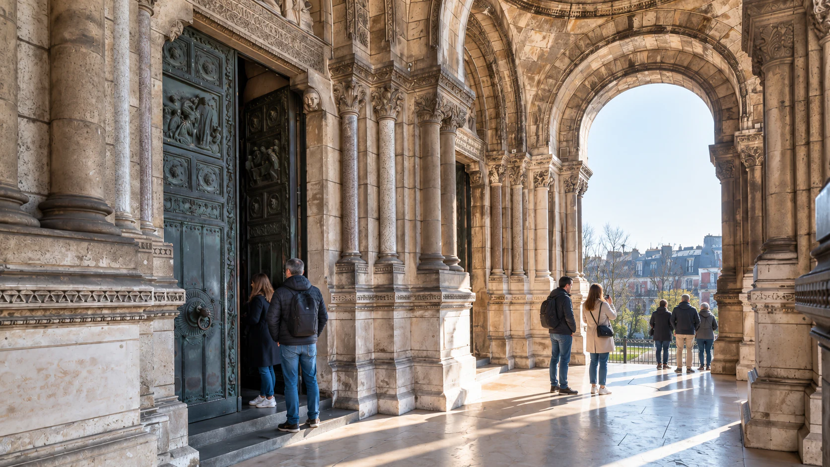 Sacré-Cœur entrance portico