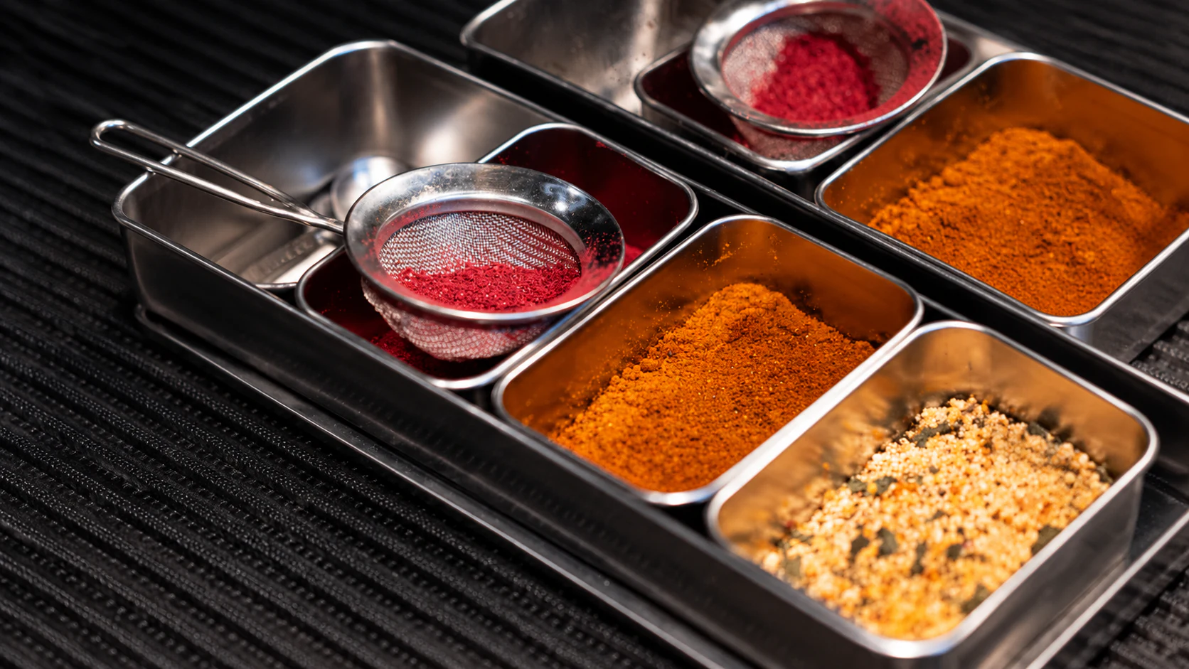 Colourful powders in the kitchen