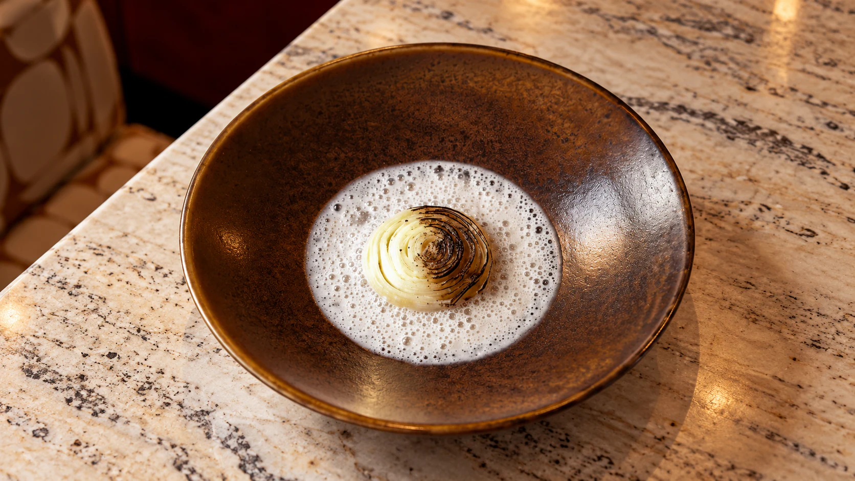 Rosette course in a ceramic bowl